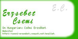 erzsebet csemi business card