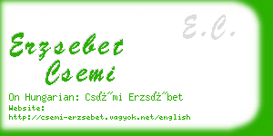 erzsebet csemi business card